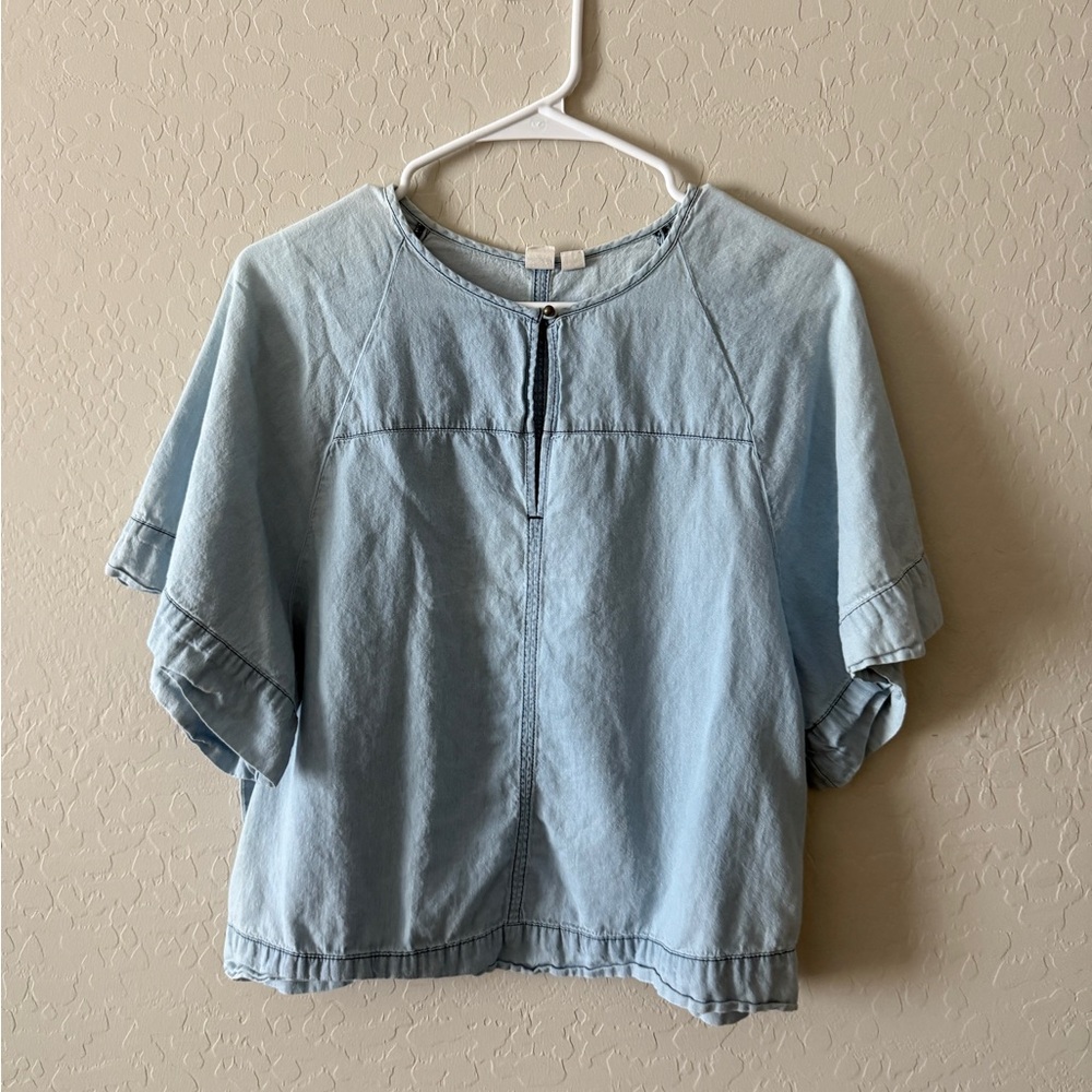Melrose & Market Light Blue Denim Women's Top